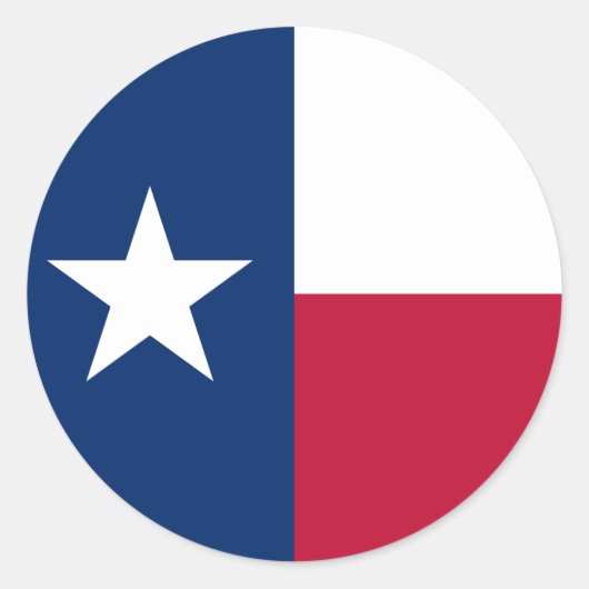 Rond Sticker Drapeau Texas (Devant)