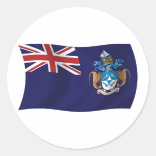Rond Sticker Drapeau Tristan Da Cunha