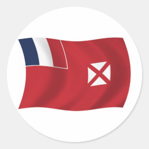 Rond Sticker Drapeau Wallis Et Futuna