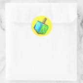 Rond Sticker Dreidel Jaune (Sac)