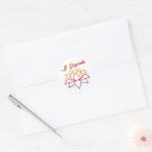 Rond Sticker drôle 2025 (Enveloppe)