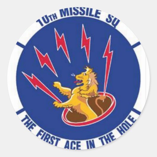 Rond Sticker du 10e Escadron de missiles de l'armée de  (Devant)
