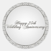 Rond Sticker du 25e anniversaire du Mariage (Devant)