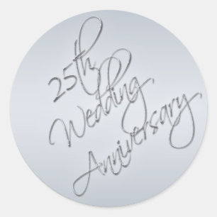 Rond Sticker du 25e anniversaire du Mariage