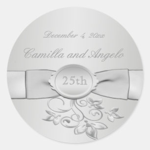 Rond Sticker du 25e anniversaire du Mariage