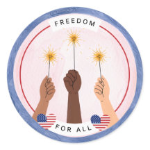 Sticker du 4 juillet inclusif - Liberté pour tous