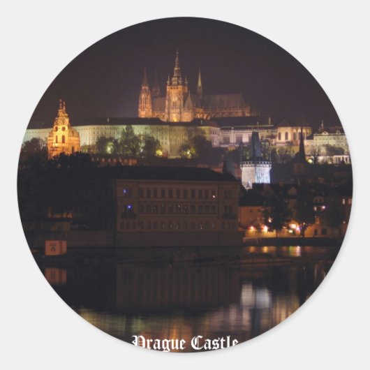 Rond Sticker du château de Prague (Devant)