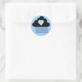 Rond Sticker du coeur du nuage (Sac)