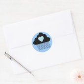 Rond Sticker du coeur du nuage (Enveloppe)
