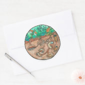 Rond Sticker du cycle de vie du scarabée (Enveloppe)