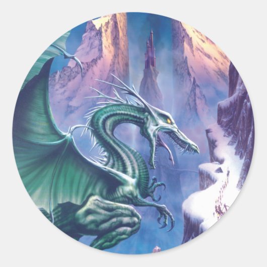 Rond Sticker du Dragon du Nord (Devant)
