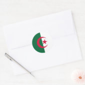 Rond Sticker du drapeau d'Algérie (Enveloppe)