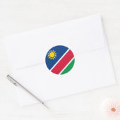 Rond Sticker du drapeau de Namibie (Enveloppe)