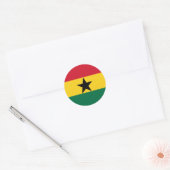 Rond Sticker du drapeau du Ghana (Enveloppe)