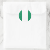 Rond Sticker du drapeau du Nigeria (Sac)