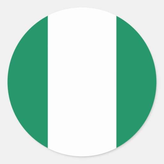 Rond Sticker du drapeau du Nigeria (Devant)