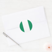 Rond Sticker du drapeau du Nigeria (Enveloppe)