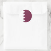 Rond Sticker du drapeau du Qatar (Sac)