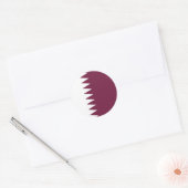 Rond Sticker du drapeau du Qatar (Enveloppe)