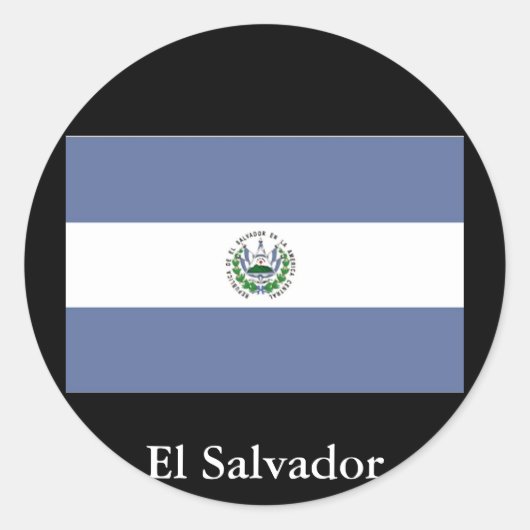 Rond Sticker du drapeau du Salvador (Devant)