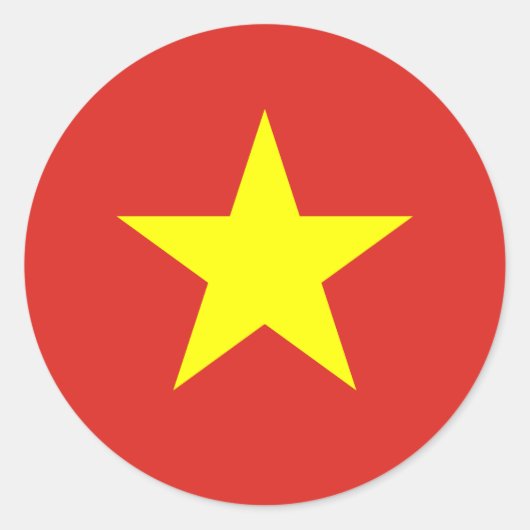 Rond Sticker du drapeau du Vietnam (Devant)