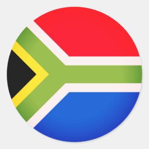 Rond Sticker du drapeau sud-africain
