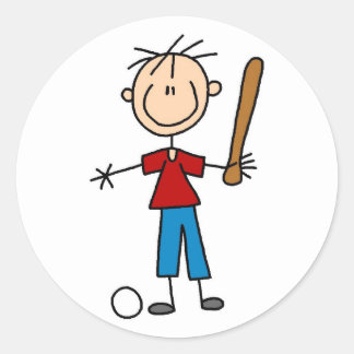 Rond Sticker du joueur de baseball