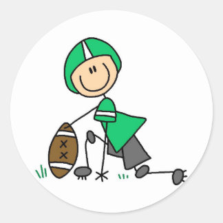 Rond Sticker du joueur de football vert