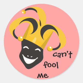 Rond Sticker du jour du fou d'avril