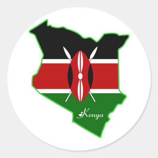 Rond Sticker du Kenya (Devant)