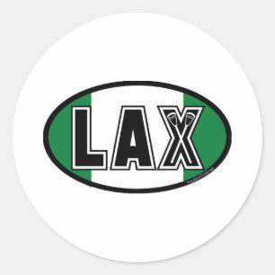 Rond Sticker du Lacrosse Flag Nigeria