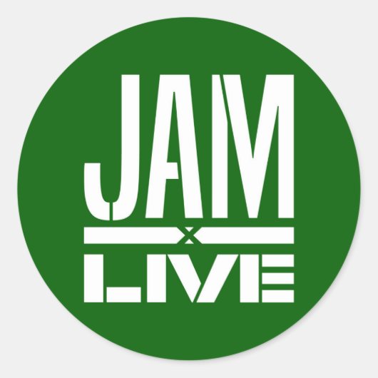 Rond Sticker du logo de confiture - Vert (Devant)