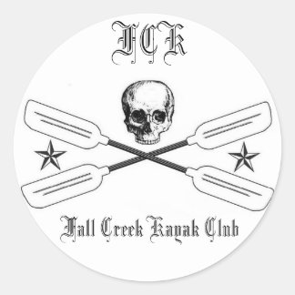 Rond Sticker du logo de Fall Creek Kayak