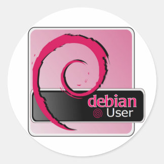 Rond Sticker du logo de l'utilisateur Debian