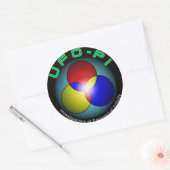 Rond Sticker du logo de triade UFO-PI (Enveloppe)