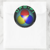 Rond Sticker du logo de triade UFO-PI (Sac)
