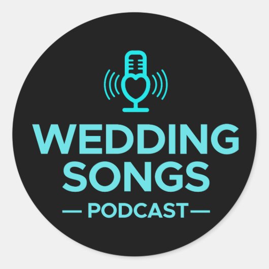 Rond Sticker du logo du podcast des chansons mariages (Devant)