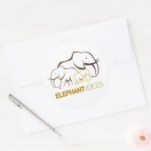 Rond Sticker du logo ElephantVoices (Enveloppe)