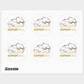Rond Sticker du logo ElephantVoices (Feuille)
