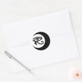 Rond Sticker du logo LunaSees (oeil noir / jade) (Enveloppe)