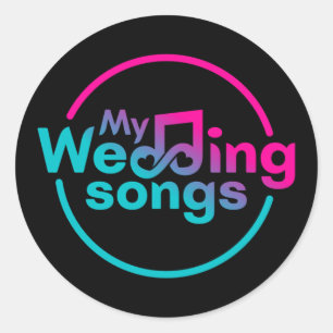 Rond Sticker du logo Mes chansons Mariages