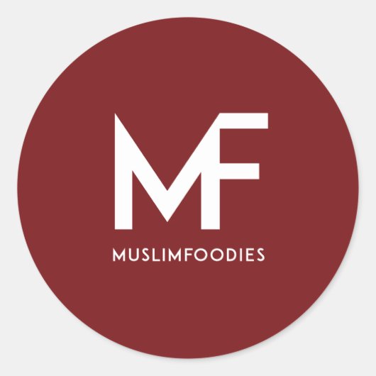 Rond Sticker du logo MuslimFoodies (Devant)