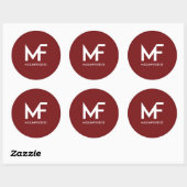 Rond Sticker du logo MuslimFoodies (Feuille)