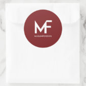 Rond Sticker du logo MuslimFoodies (Sac)