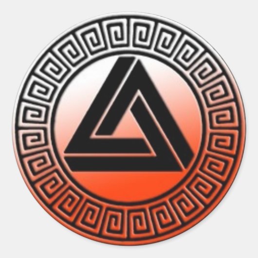 Rond Sticker du logo orange du sang (Devant)