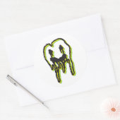 Rond Sticker du logo psychédélique : citron-chaux (Enveloppe)