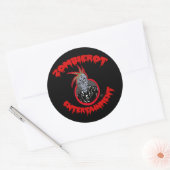 Rond Sticker du logo Zombie Xtoph (Enveloppe)