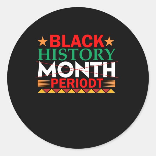 Rond Sticker du Mois de l'histoire des Noirs (période) (Devant)