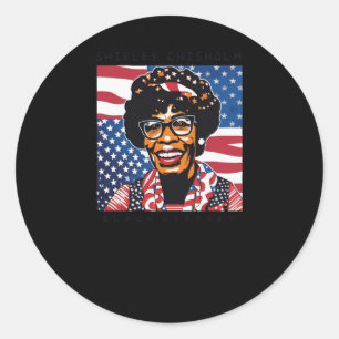 Rond Sticker du Mois de l'histoire des Noirs Shirley Ch