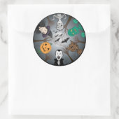 Rond Sticker du monstre d'Halloween (Sac)